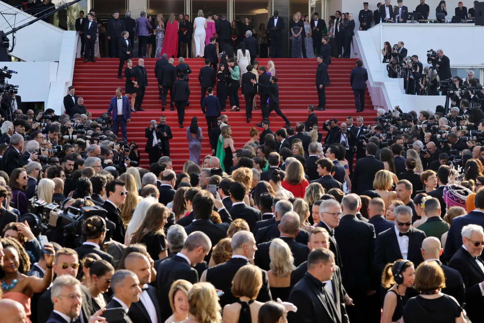 The red carpet steps at the Palais des Festivals during a previous Festival de Cannes