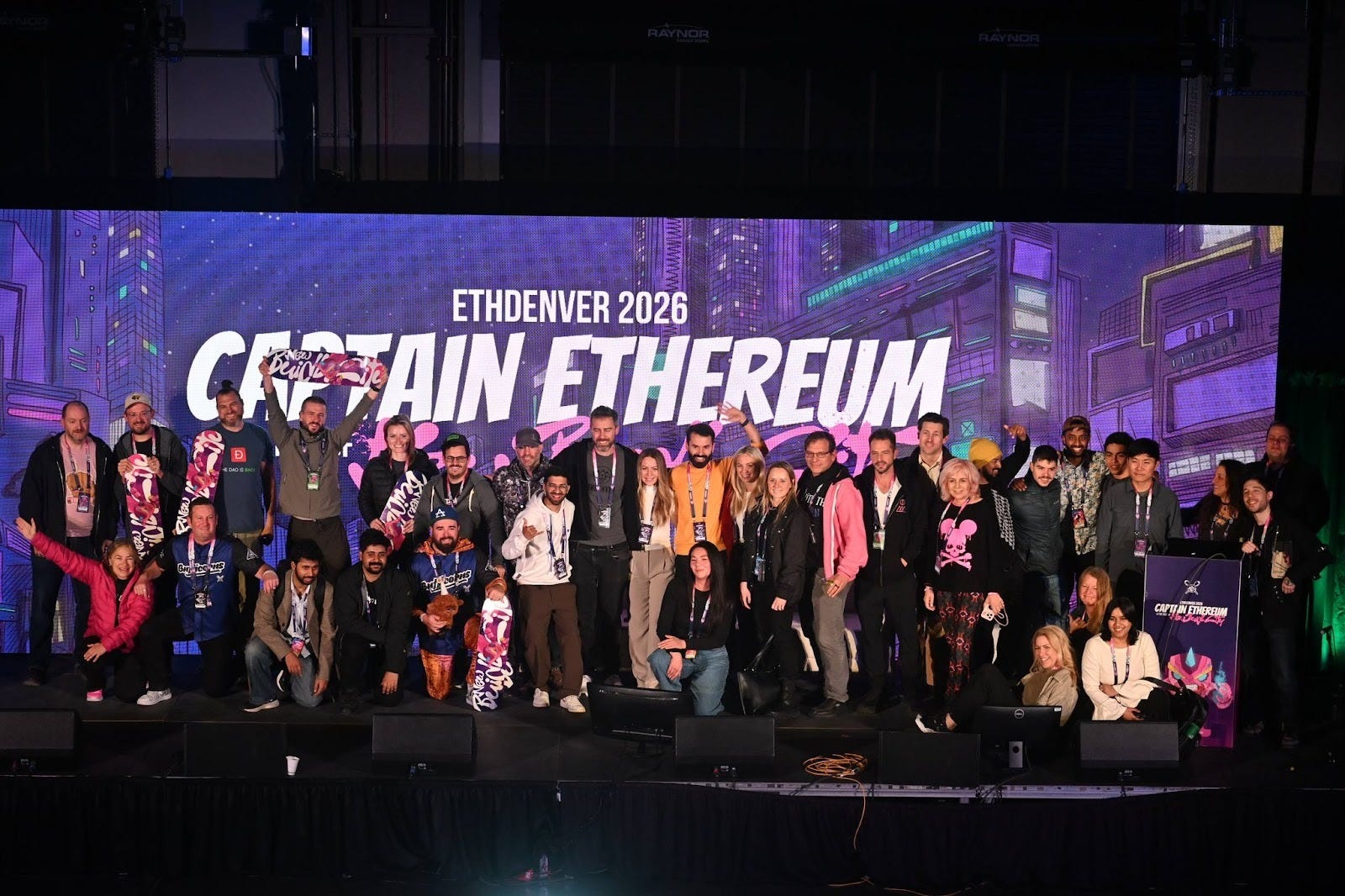 ETHDenver 2026 Captain Ethereum stage at the National Western Center